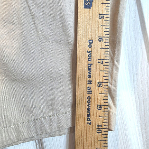 French Connection Mens Khaki Cargo Shorts Sz Large Beige Stone 10" Inseam Unisex - Picture 12 of 13